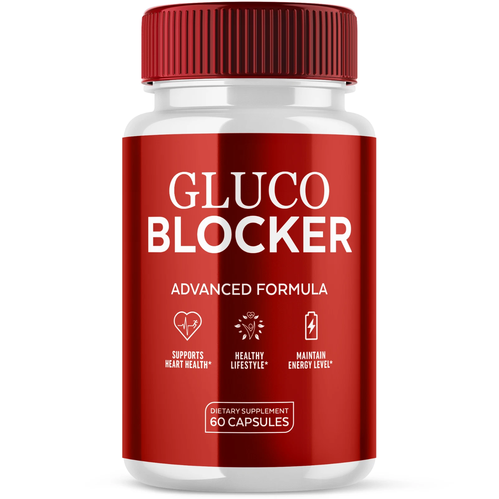 Gluco Blocker Blood Sugar Support Formula Advanced Glycogen Support 60 Capsules