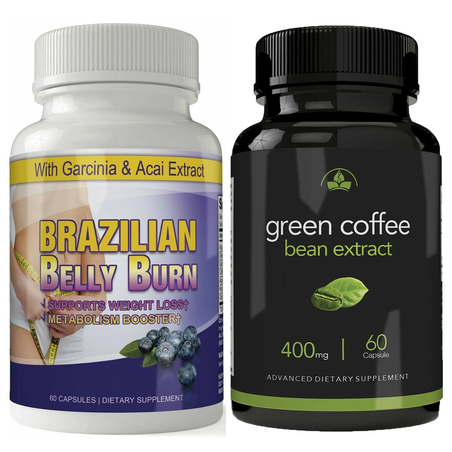 Brazilian Belly Burn & Green Coffee Bean Extract Weight Loss Dietary Supplement