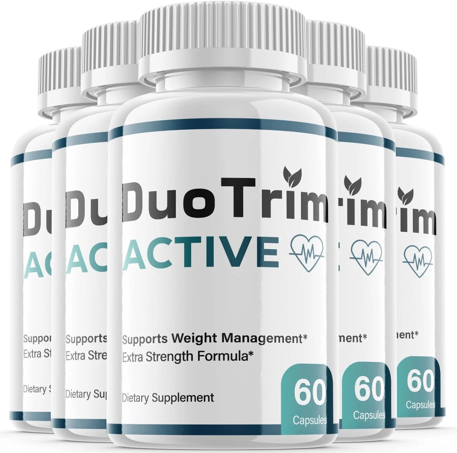 5 Pack-Duo Trim Active Keto Pills - Duo Trim Active Support Weight Loss-300 Caps