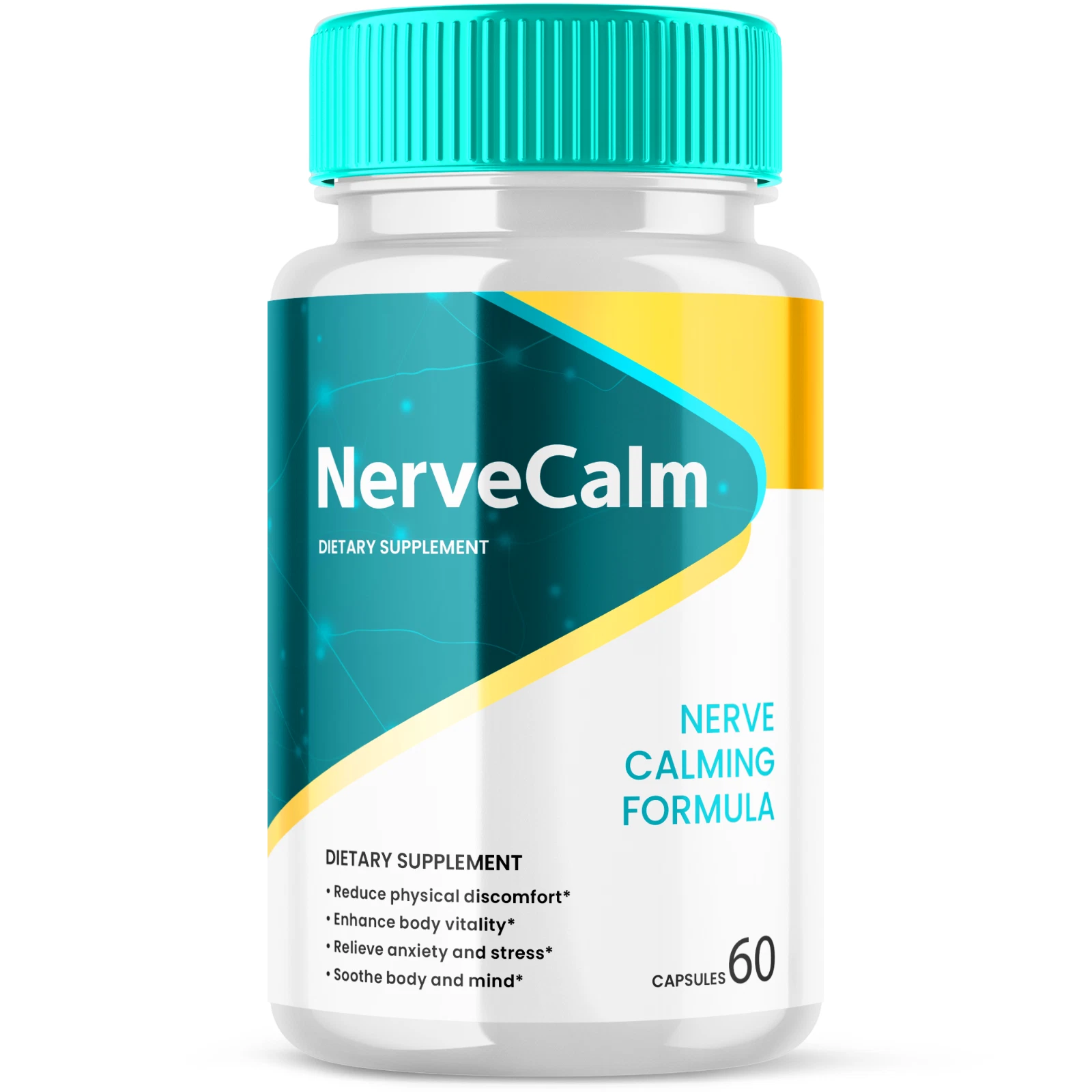 NerveCalm Advanced Nerve Support Formula Maximum Strength Vitamin 60 Capsules
