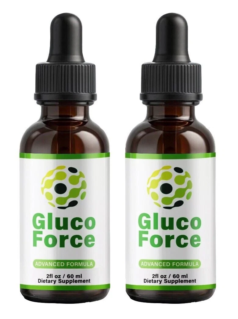 (2 Pack) Gluco Force Liquid Drops GlucoForce Glycogen Support Supplement