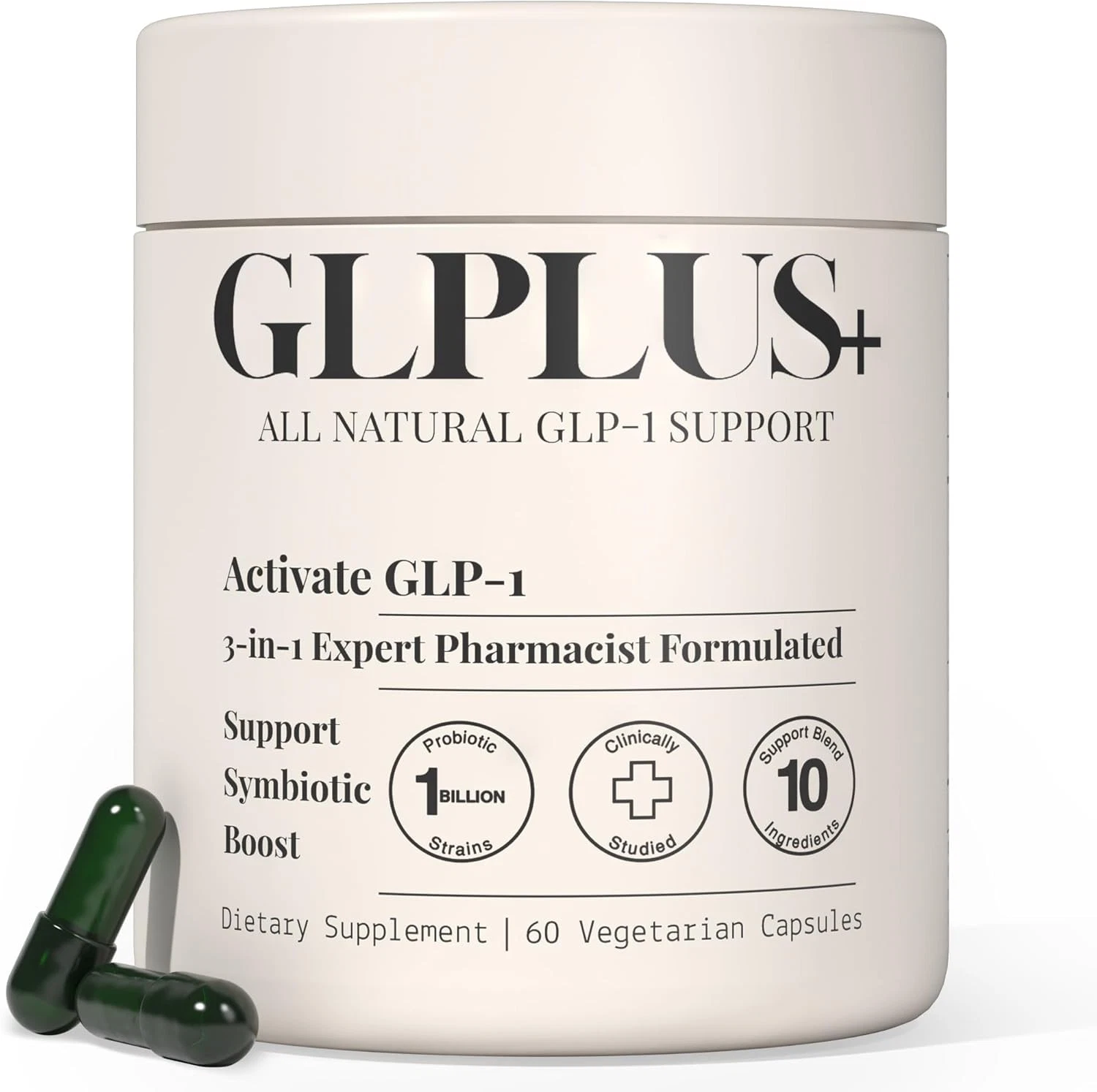 GLP-1 Supplement for Women and Men | Hunger & Metabolism Support - Beige