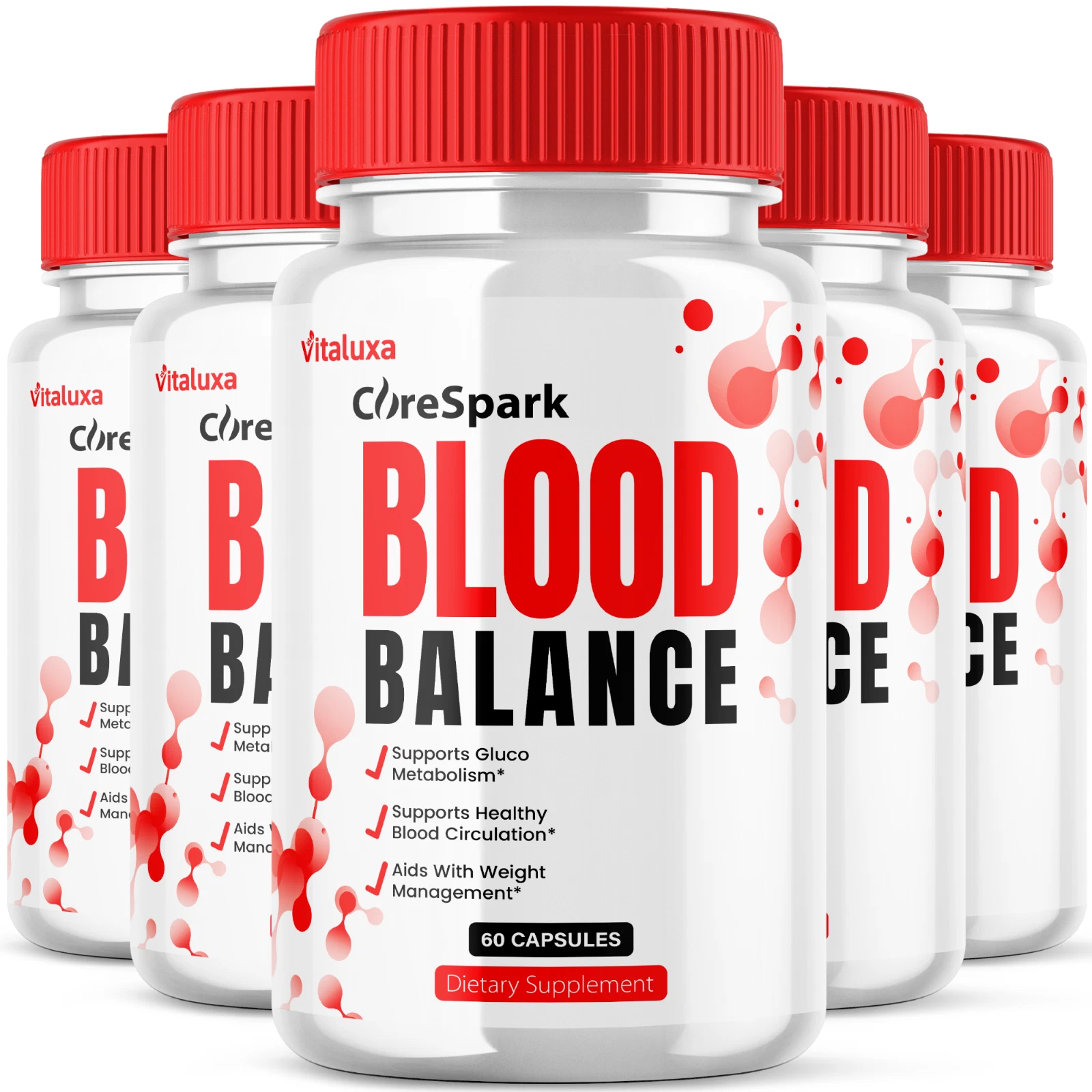 (5 Pack) CoreSpark Blood Support Supplement, Core Spark Advanced (300 Capsules)