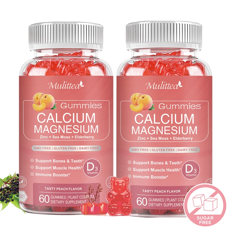 Calcium Magnesium Zinc Gummies For Bone Health & Muscle Improvement