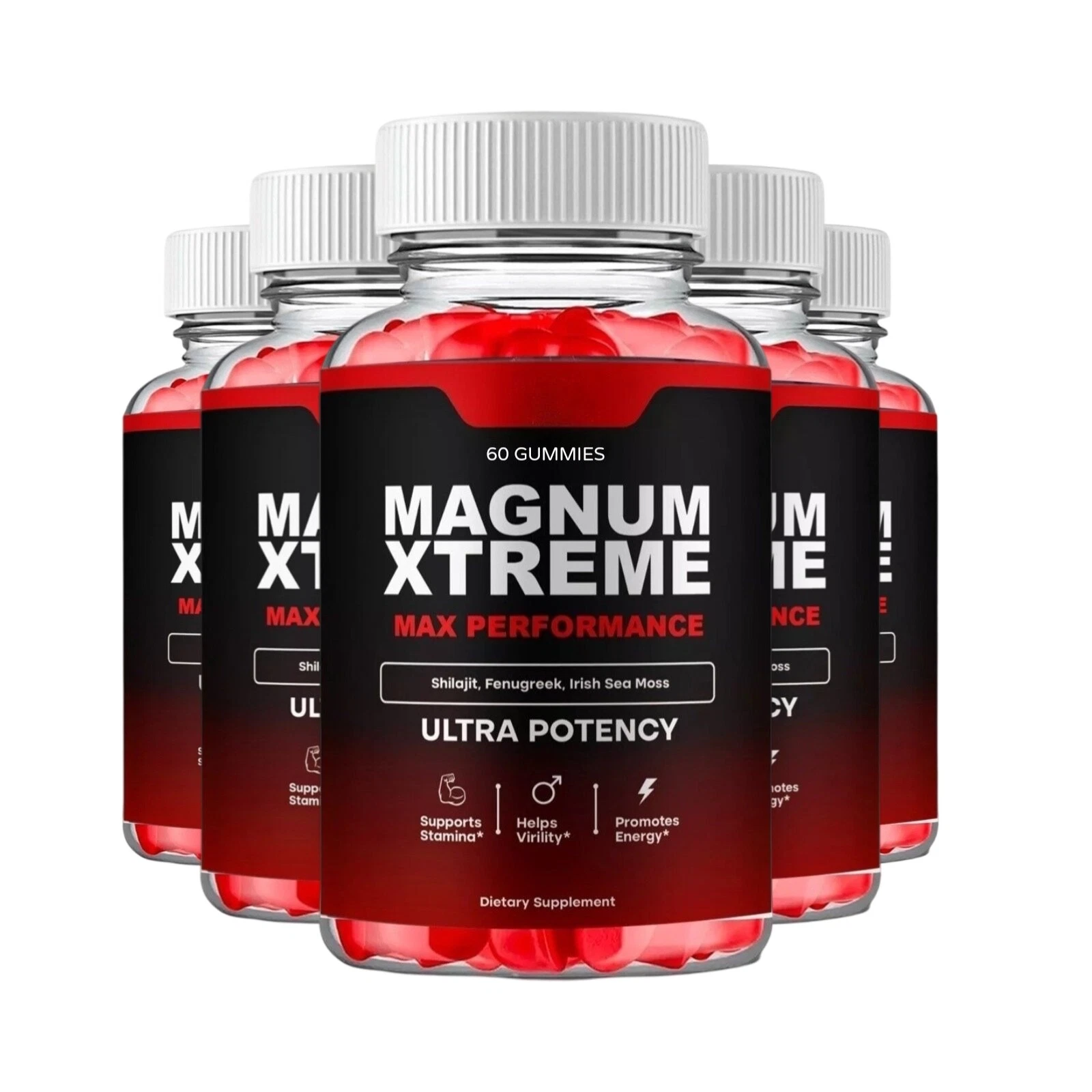 5-Pack Magnum Xtreme Gummies for Men – MagnumExtreme Male Gummies - 300 Gummies