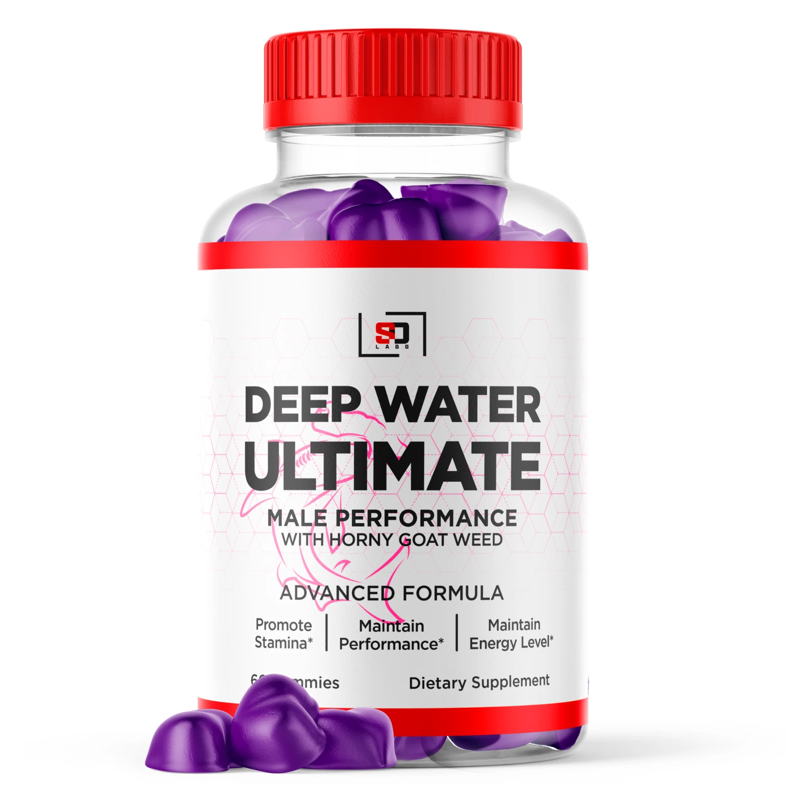 (1 Pack) Deep Water Ultimate Gummies For Men, Advanced Performance Supplement