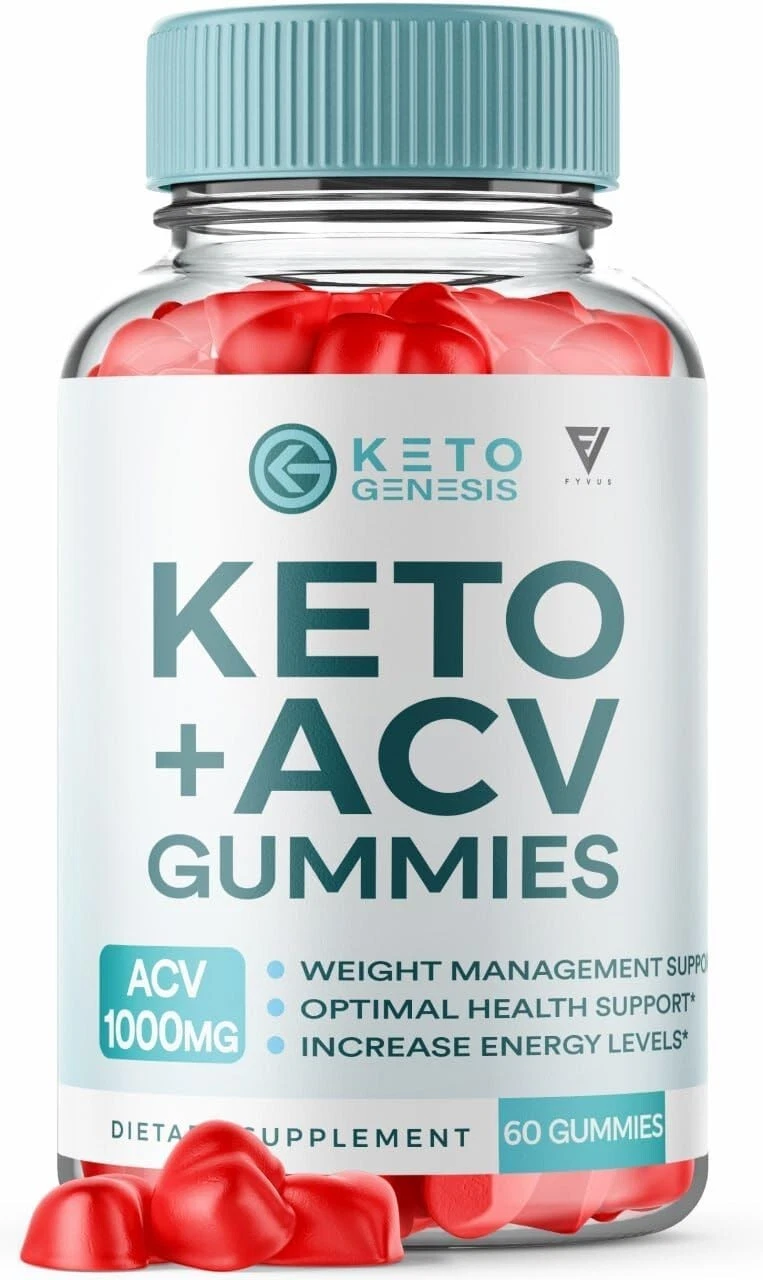 Keto Genesis Keto ACV Gummies Weight Loss, 1000MG Apple Cider Vinegar, 60ct