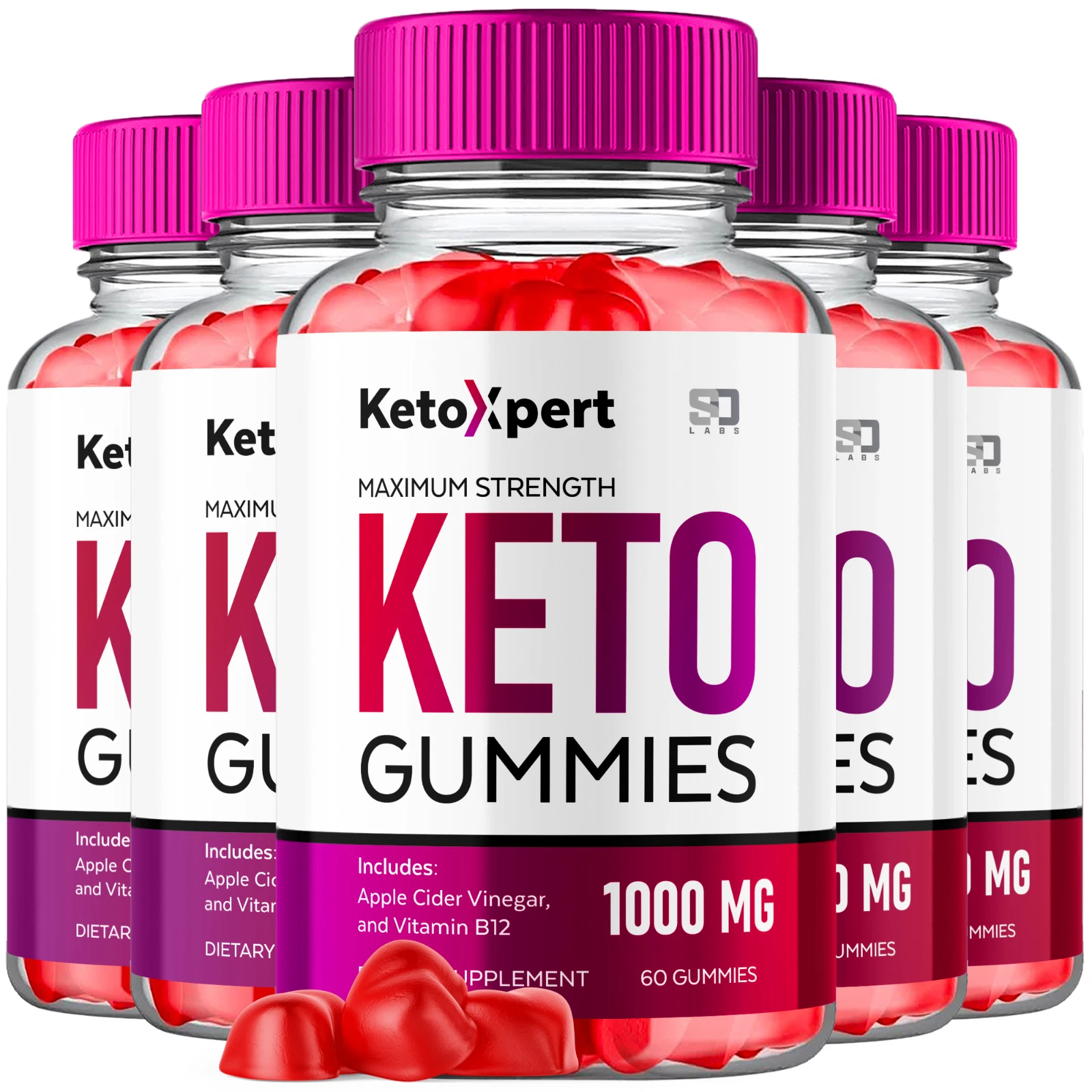 (5 Pack) Ketoxpert Keto Gummies, Keto Xpert ACV Keto+ Weight Loss (300 Gummies)