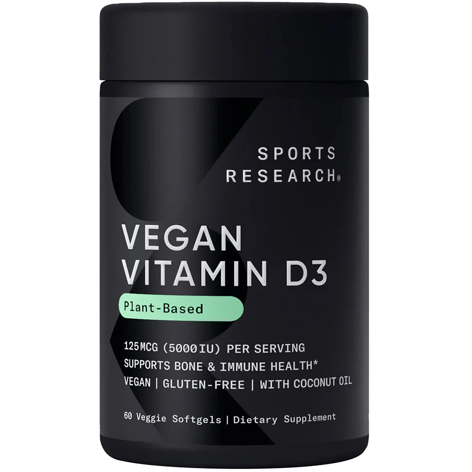 Sports Research Vegan Vitamin D3 Dietary Supplement - 60 Softgels