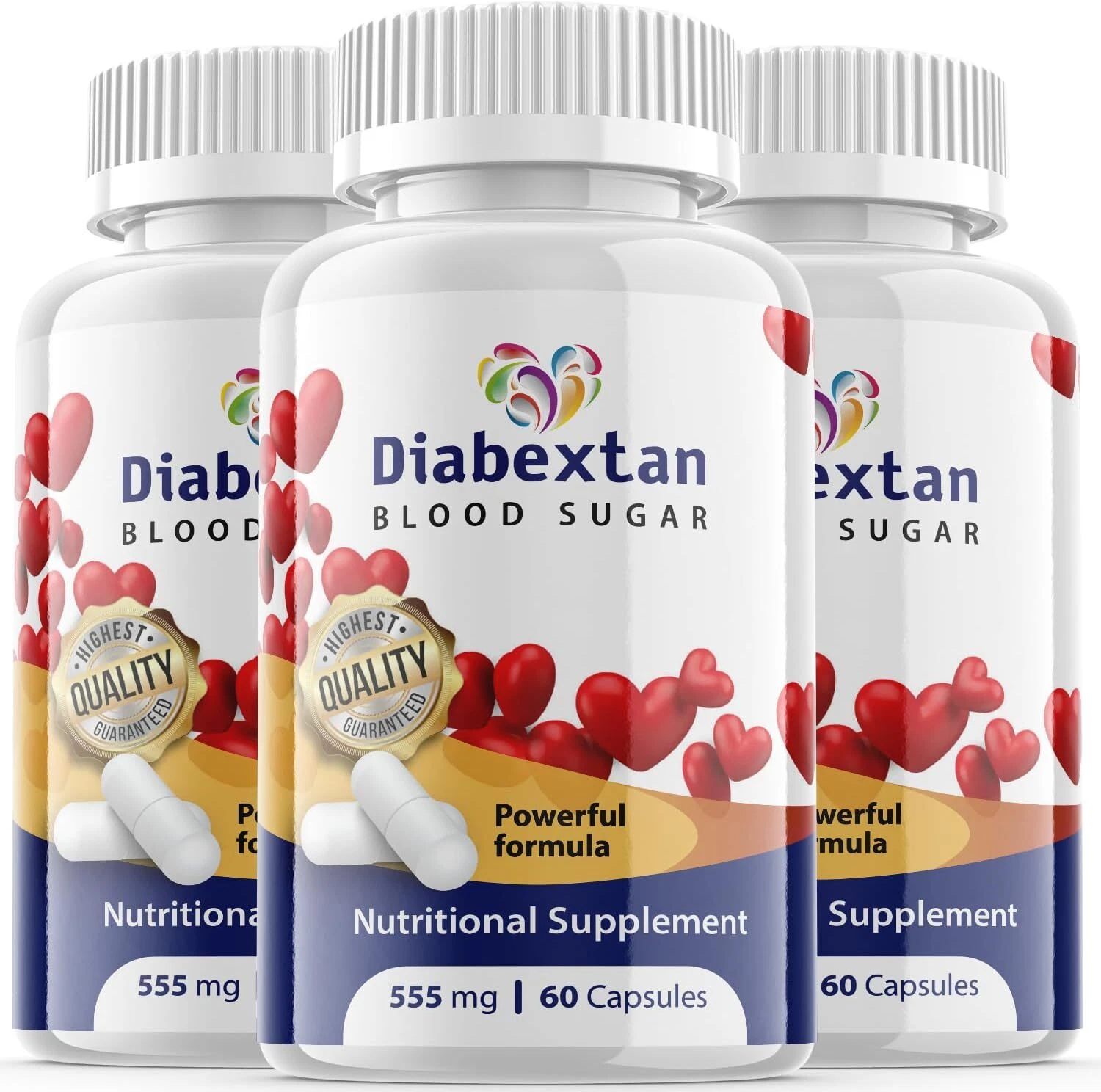 Diabextan Pills - Diabextan For Blood Pressure & Sugar Support ORIGINAL - 3 Pack