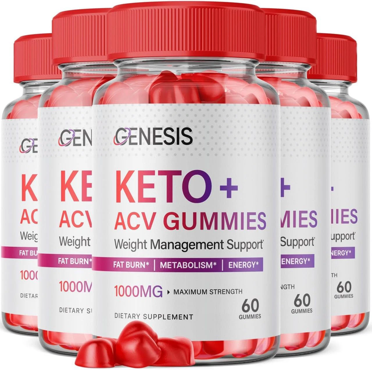 (5 Pack) Genesis Keto ACV Gummies- Genesis Keto Gummies for Weight Loss