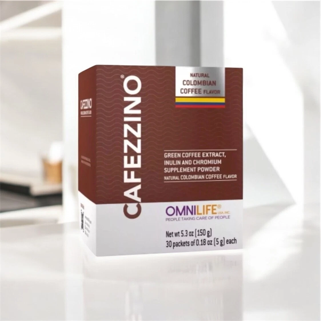 Cafezzino Box With 30 Sachets NATURAL COLOMBIAN COFFEE. FREE SHIPPING