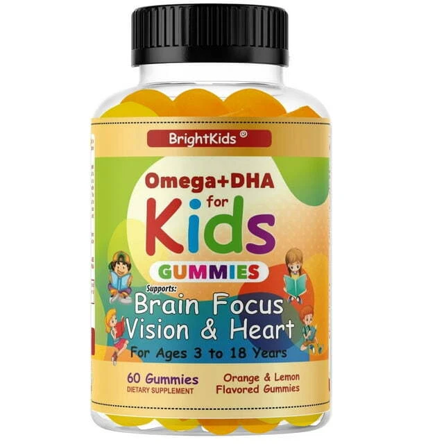 Brain Focus, Vision Formula,Omega 3 Vitamin+DHA for Kids & Teens-60Gummy27/12/25