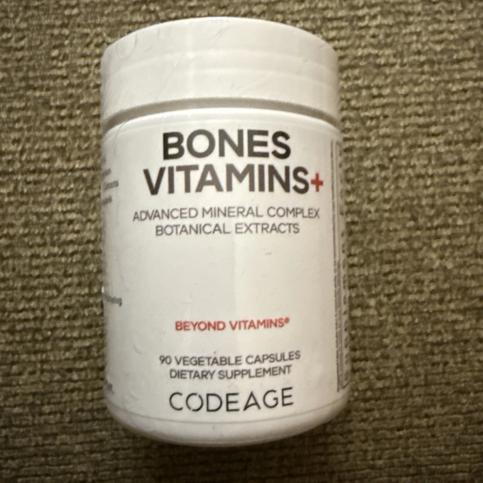 Codeage Bones Vitamins+, Vitamin C, D3 & K2, Calcium, Magnesium, L-Lysine, 90 ct