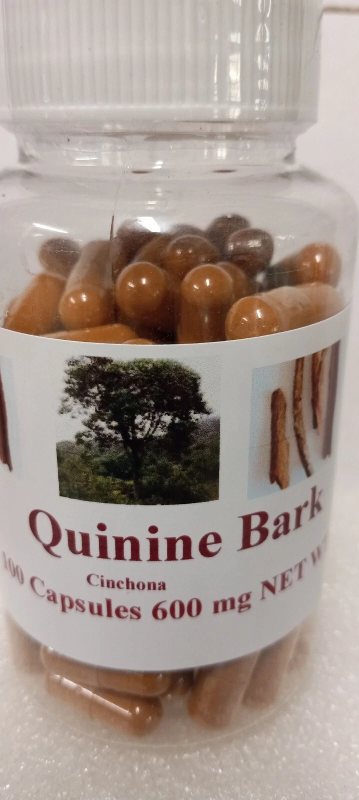 Quinine Bark 100 Capsules 600mg HERBAL SUPPLEMENT