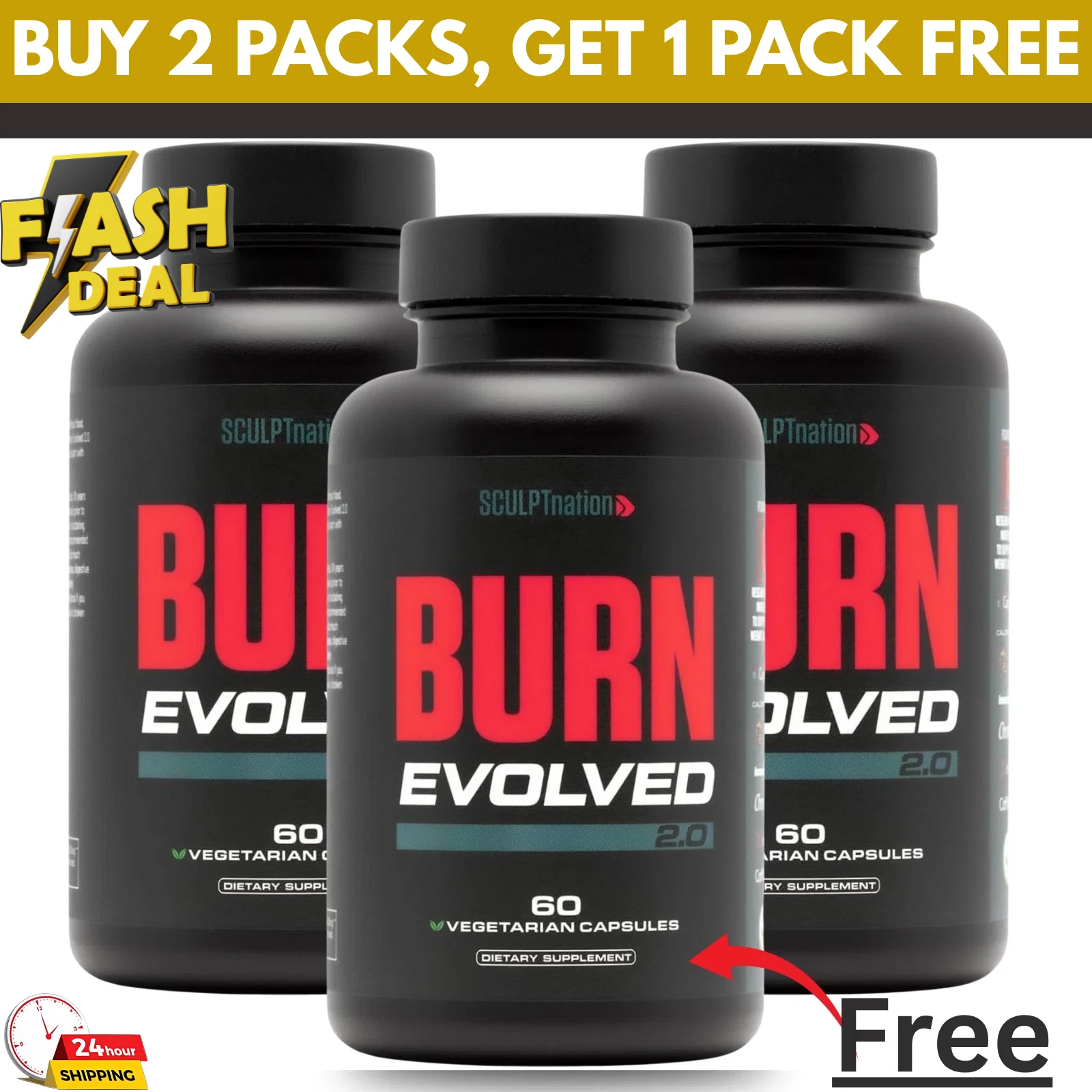 Sculptnation Fat Burn Evolved - 2.0 Thermogenic Burner Weight Loss New & Sealed