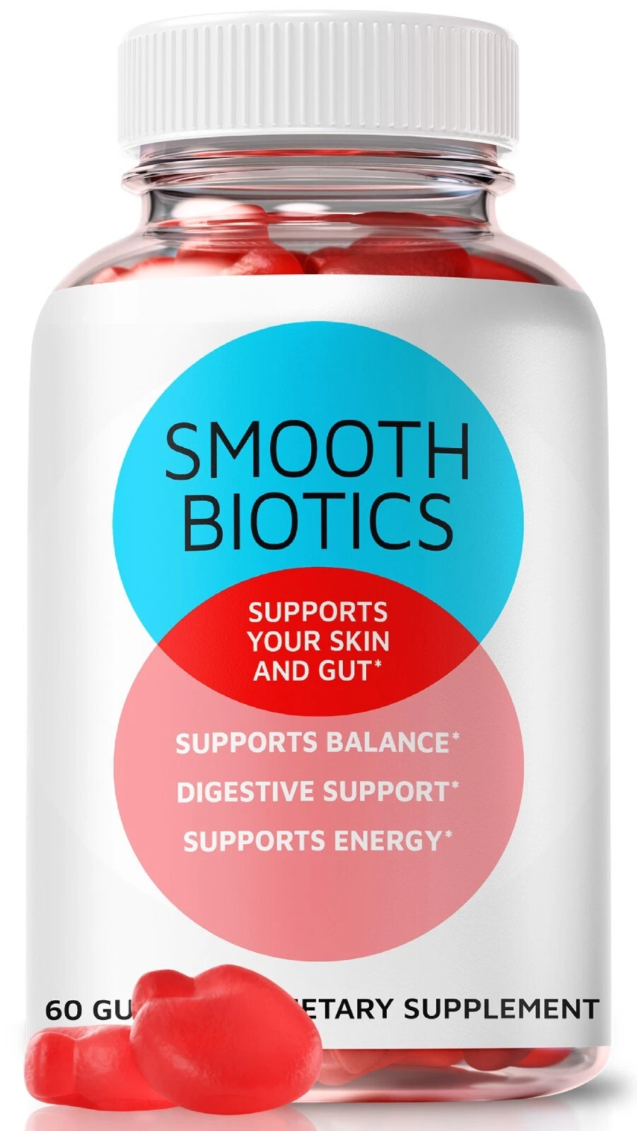 Smooth Biotics Gummies to Support Radiant Skin & Gut Health 60ct