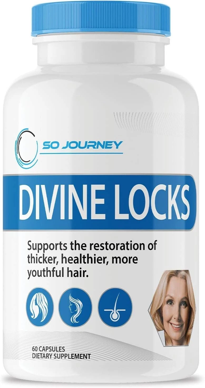 Divine Locks Complex Advanced Unique Hair Growth Vitamins - 60 Capsules