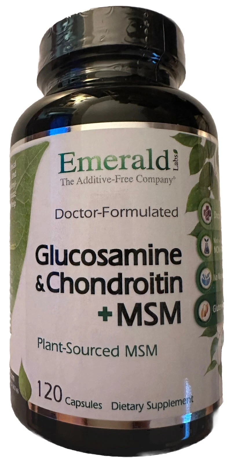 Emerald Laboratories Glucosamine & Chondroitin + MSM 120 Capsules EXP: 10/2026