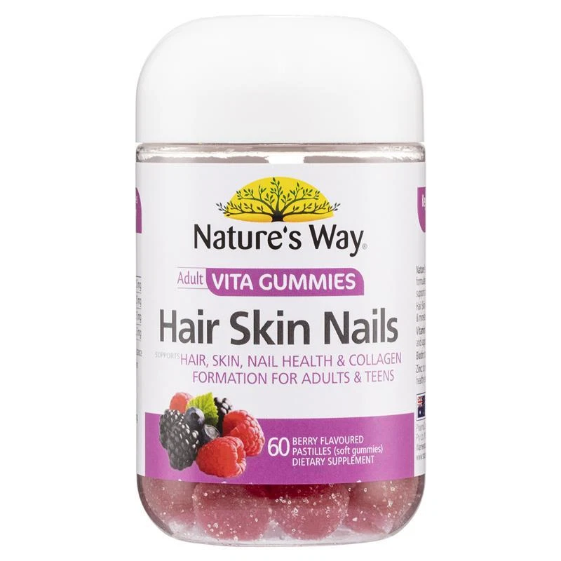 Nature's Way Vita Gummies Hair Skin Nail 60 Gummies