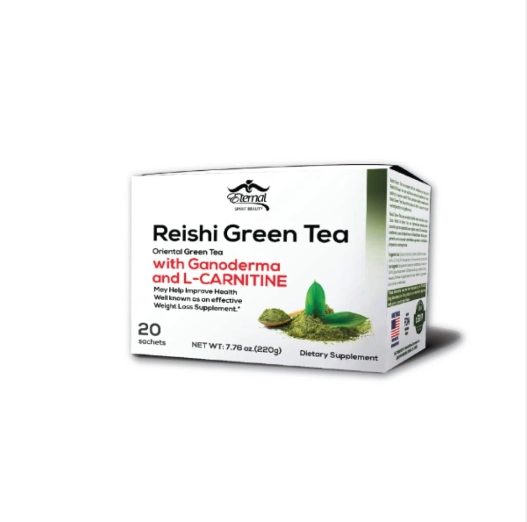 USA SELLER Green Tea (Matcha) Con Reishi Ganoderma/Te VERDE oriental.