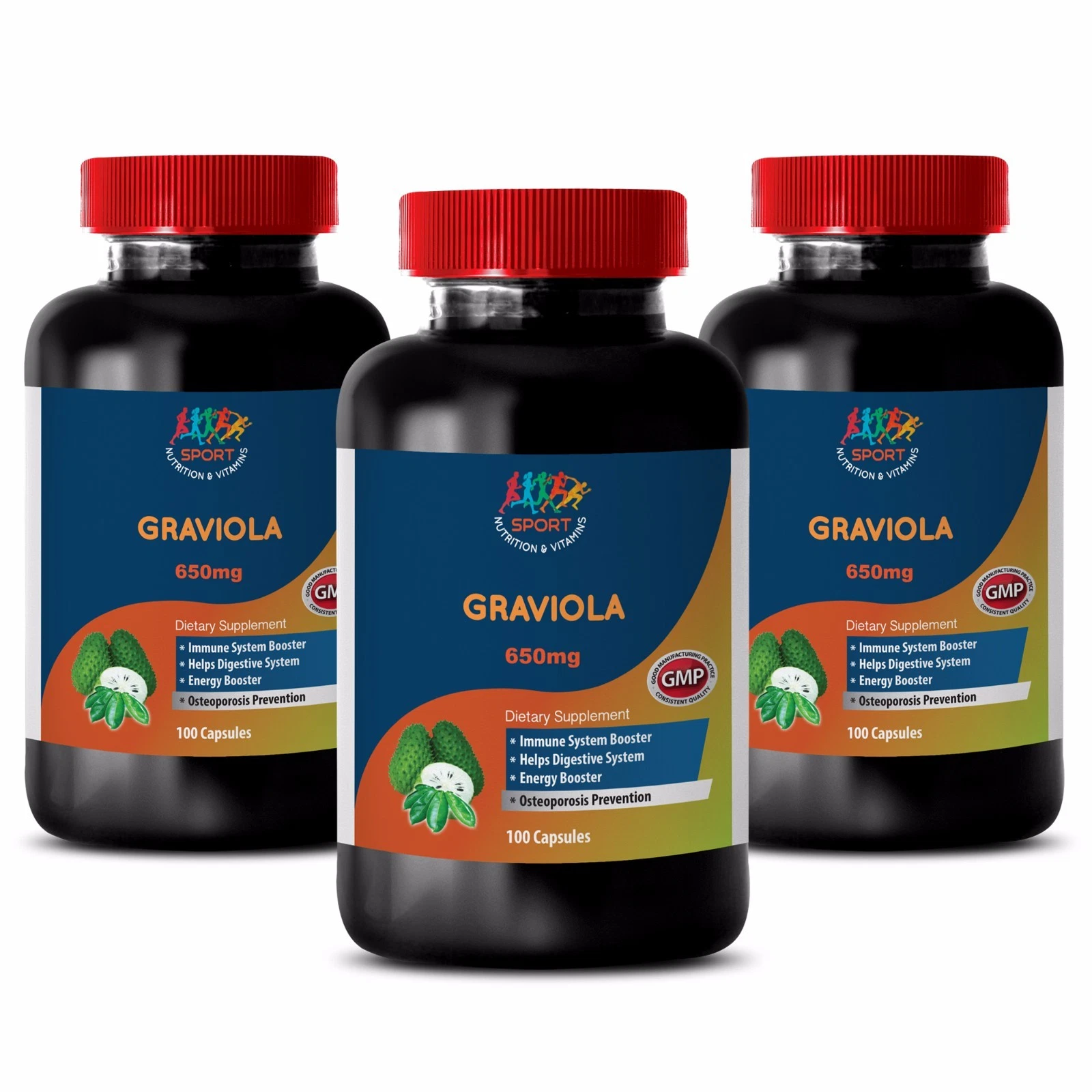 Antioxidant Power Pills - Graviola 650mg - Graviola Powder 3B