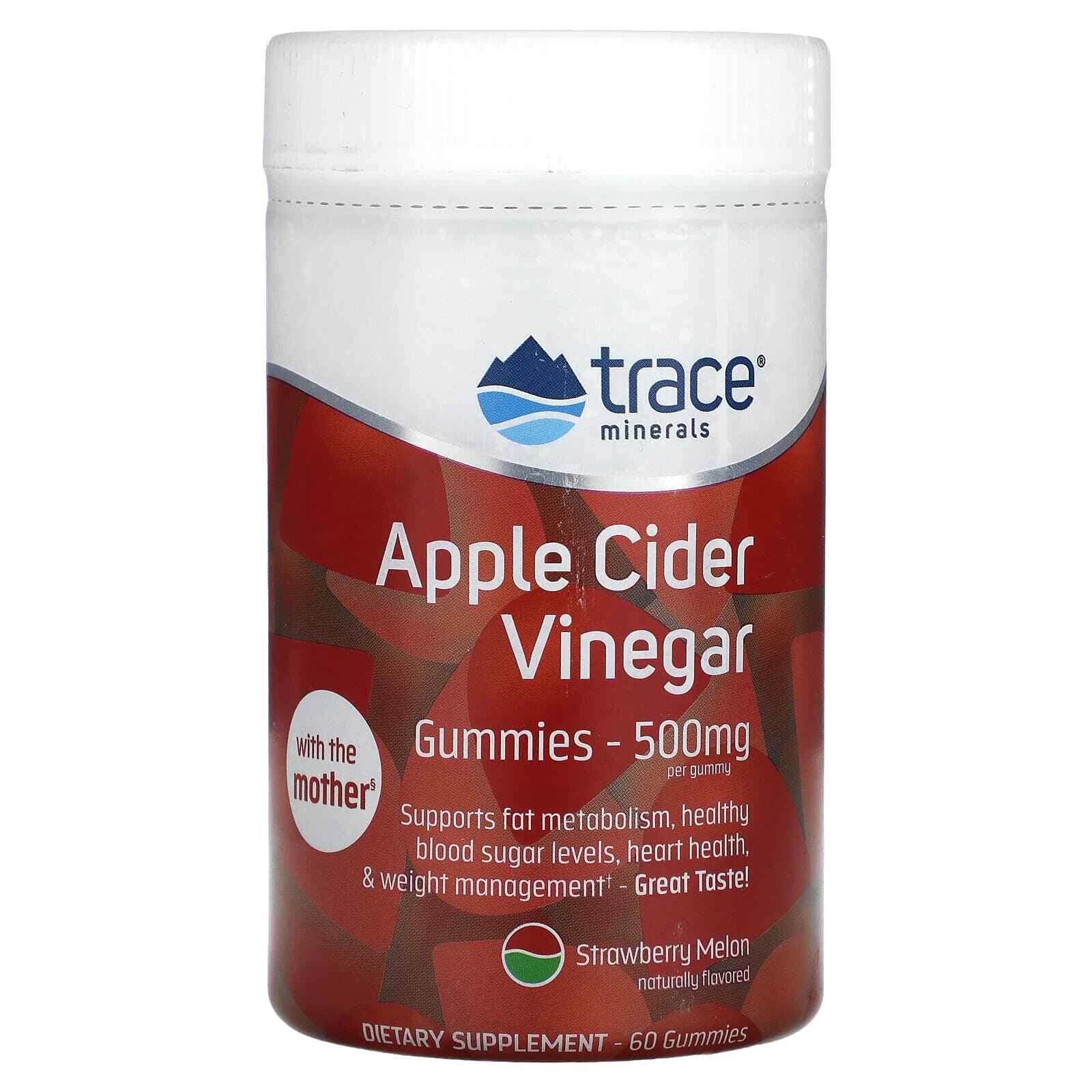 2 X Trace Minerals Research, Apple Cider Vinegar Gummies, Strawberry Melon Flavo
