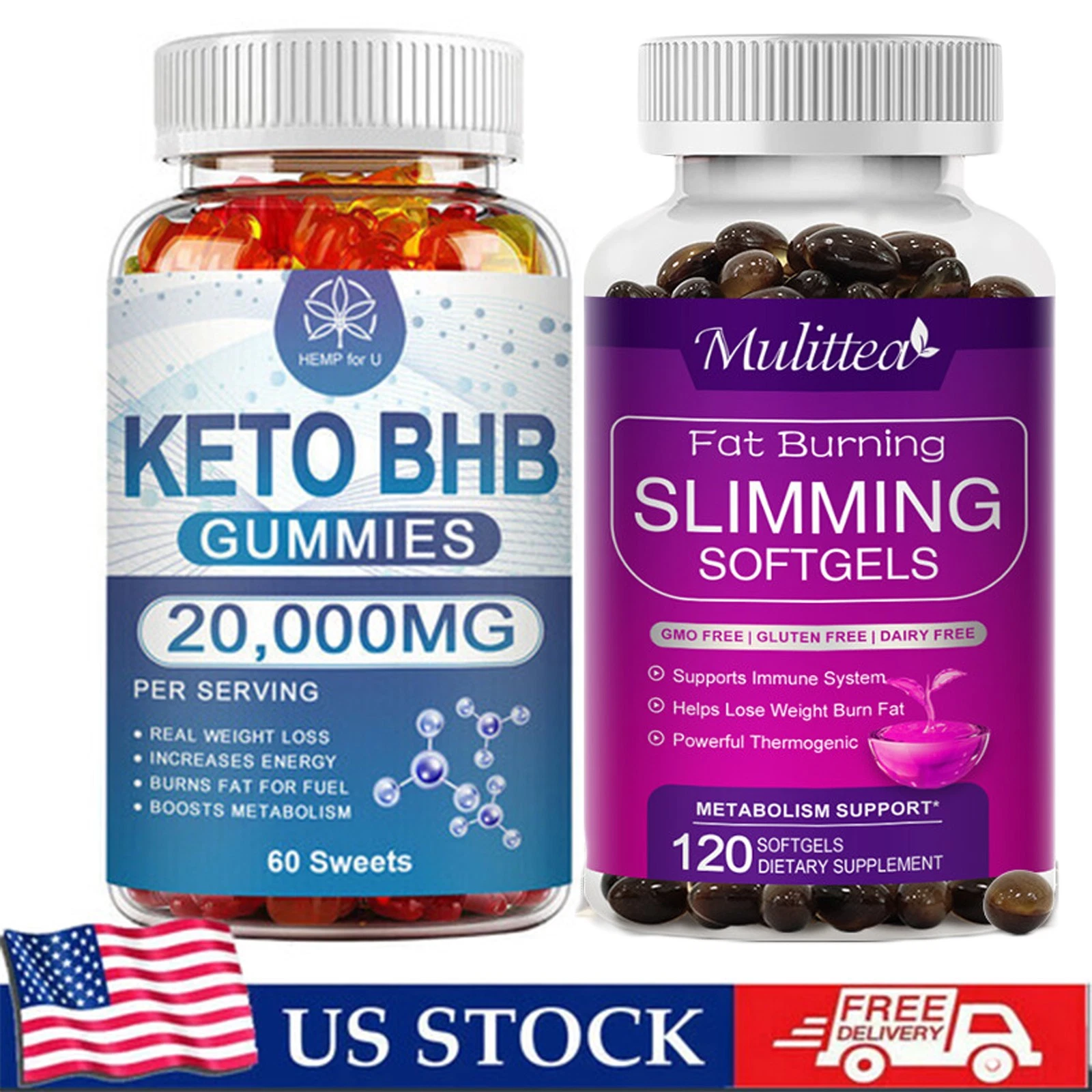 Keto BHB Gummies Diet ACV Weight Loss Night Time Fat burner Appetite Suppressant