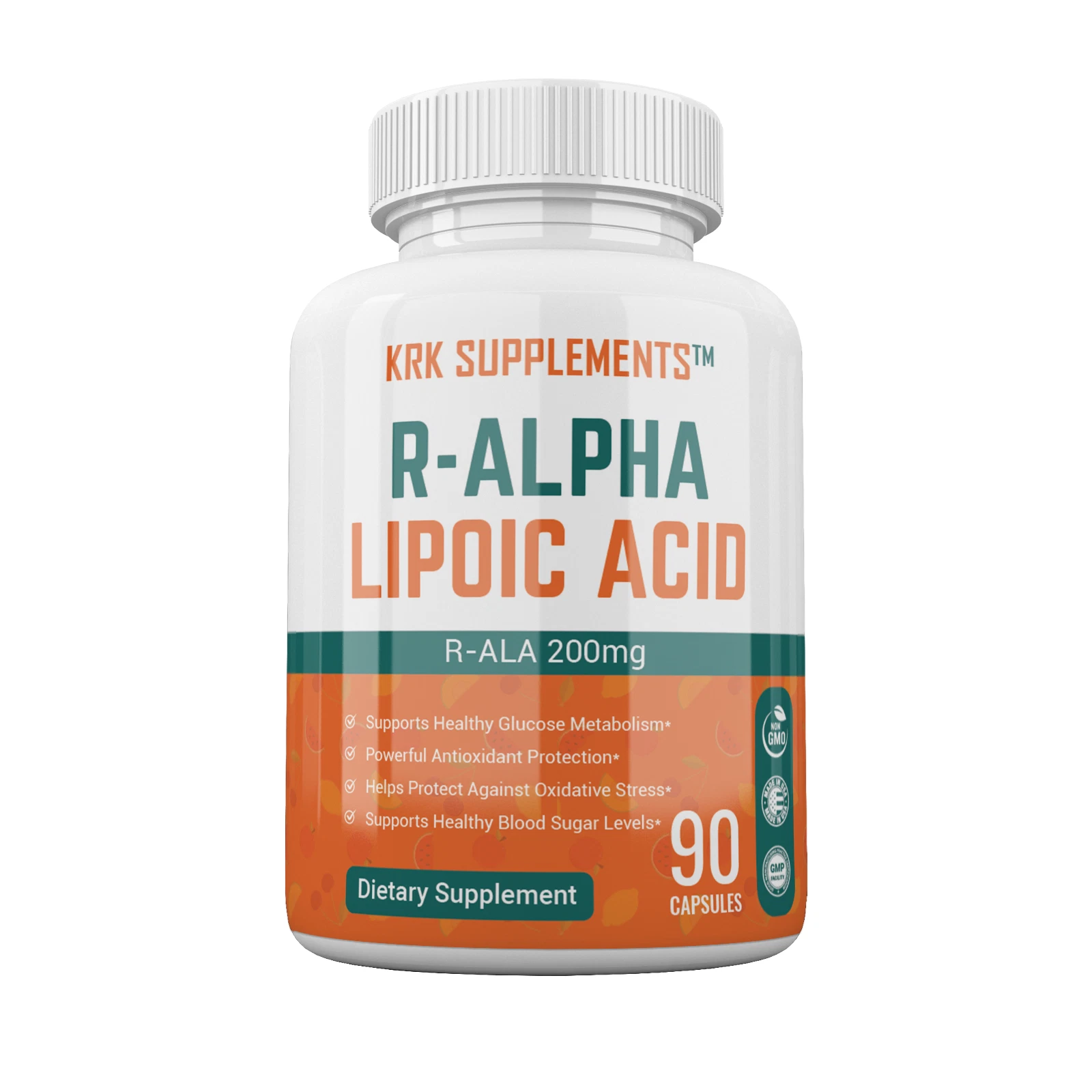 R-ALA R-Alpha Lipoic Acid 200mg Antioxidant Blood Sugar Formula Glucose Support