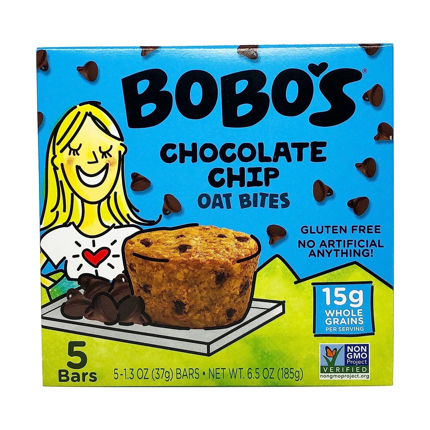 Bobo'S Oat Bars Gluten Free Bites Original With Chocolate Chips 5/1.3 Oz Pack