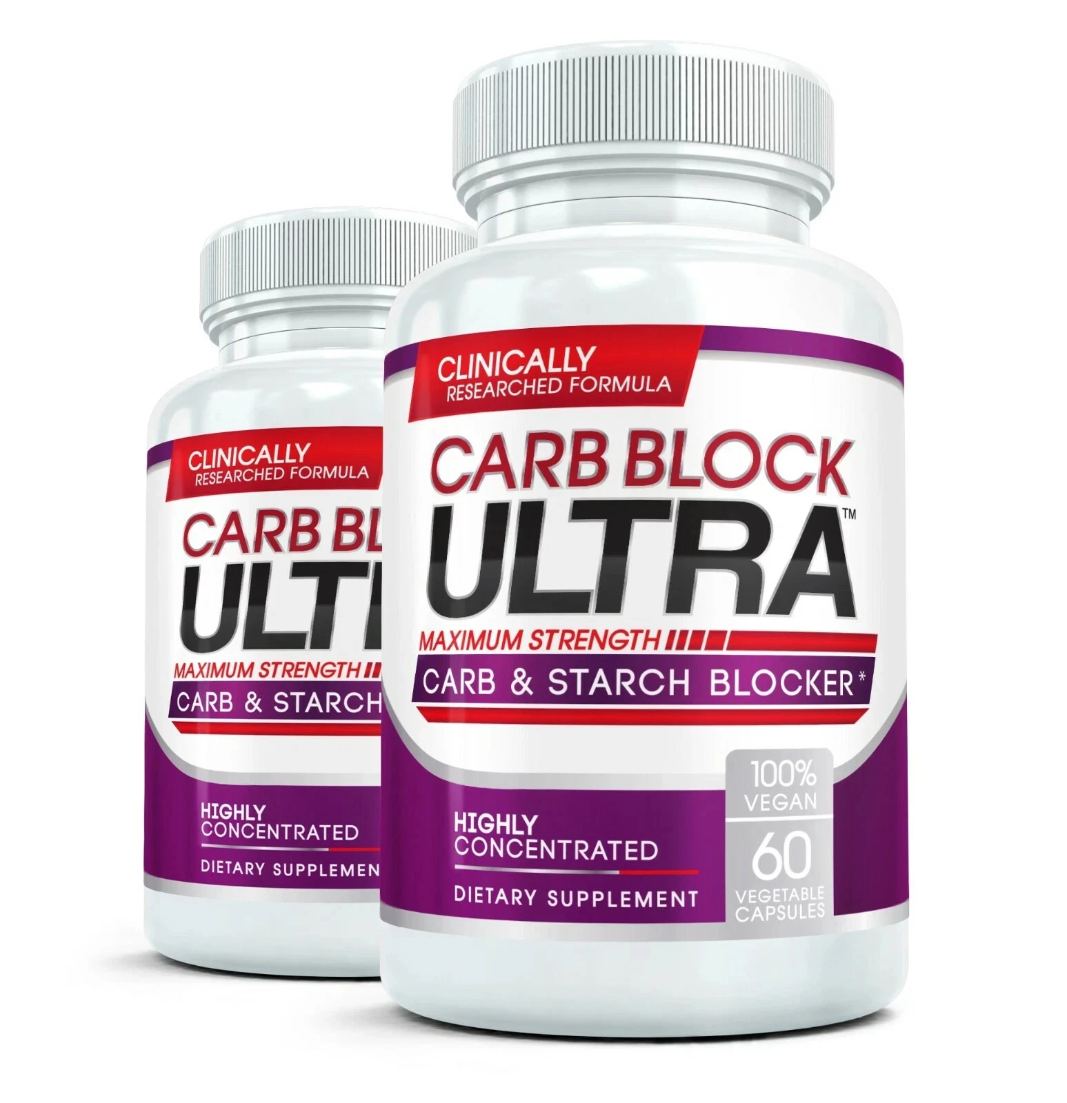 CARB BLOCK ULTRA Best Starch & Fat Blocker Weight Loss Diet Pill. Pack of 1