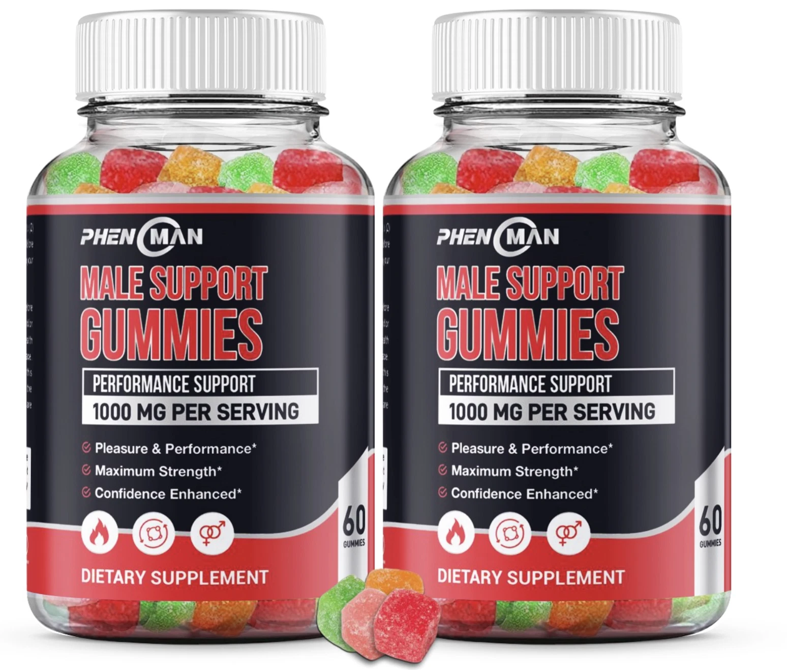 (2 Pack) Phenoman Male Gummies -Phenoman Male Enhancement- (Assorted Flavors)