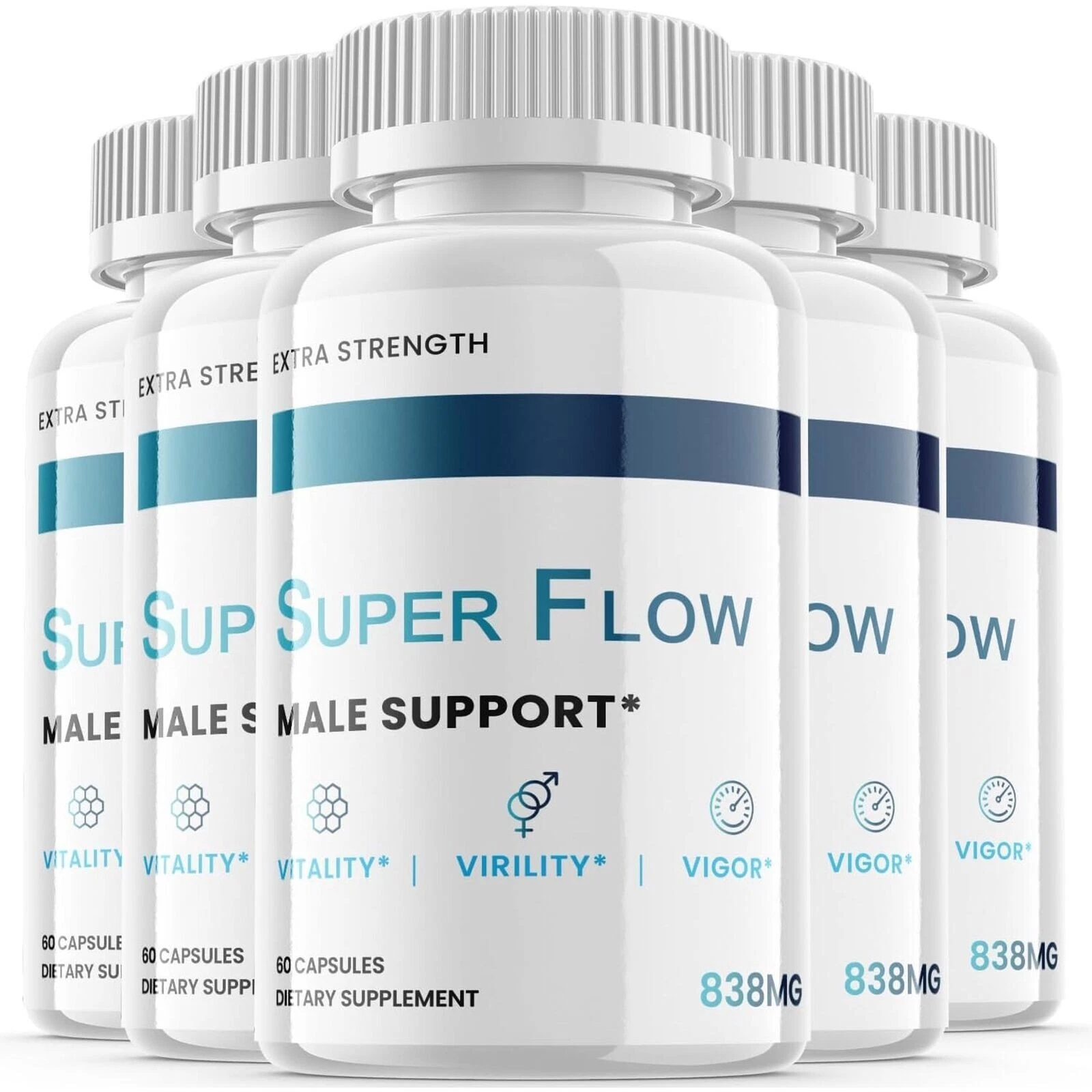 Super Flow Male Pills - Super Flow Male Support Supplement ORIGINAL - 5 Pack