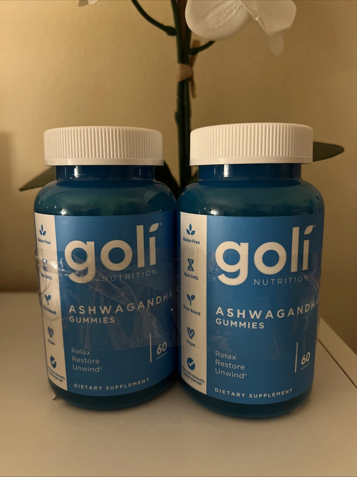 Goli Nutrition Ashwagandha GummiesMixed Berry 60 Count Gummies Pack of 2