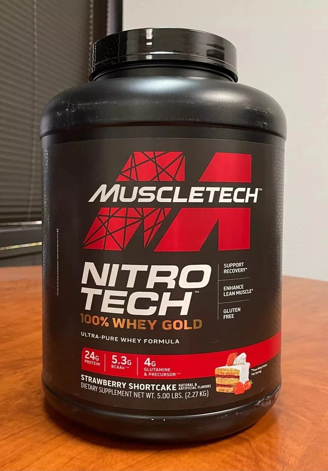 Nitro Tech 100% Whey Gold Protein Powder - Strawberry Shortcake (09/01/2026)