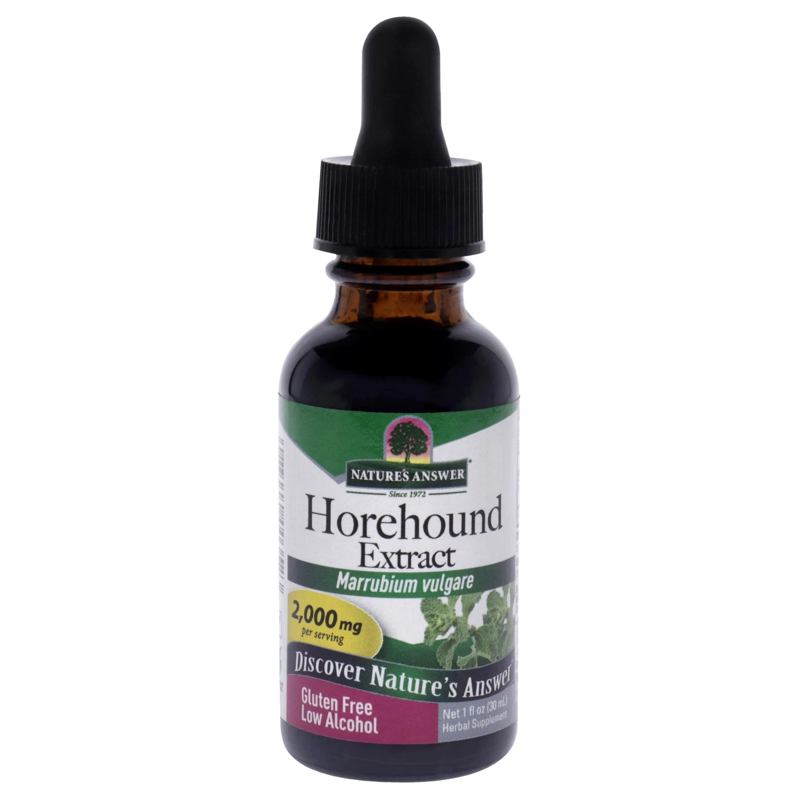 2 Pack Horehound Extract - 2000mg by Natures Answer for Unisex - 1 oz Dietary Su