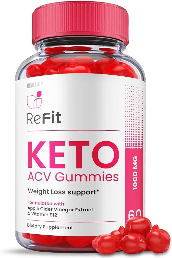 Refit Keto Weight Loss Support Apple Cider Vinegar Dietary Supplement 60 Gummies