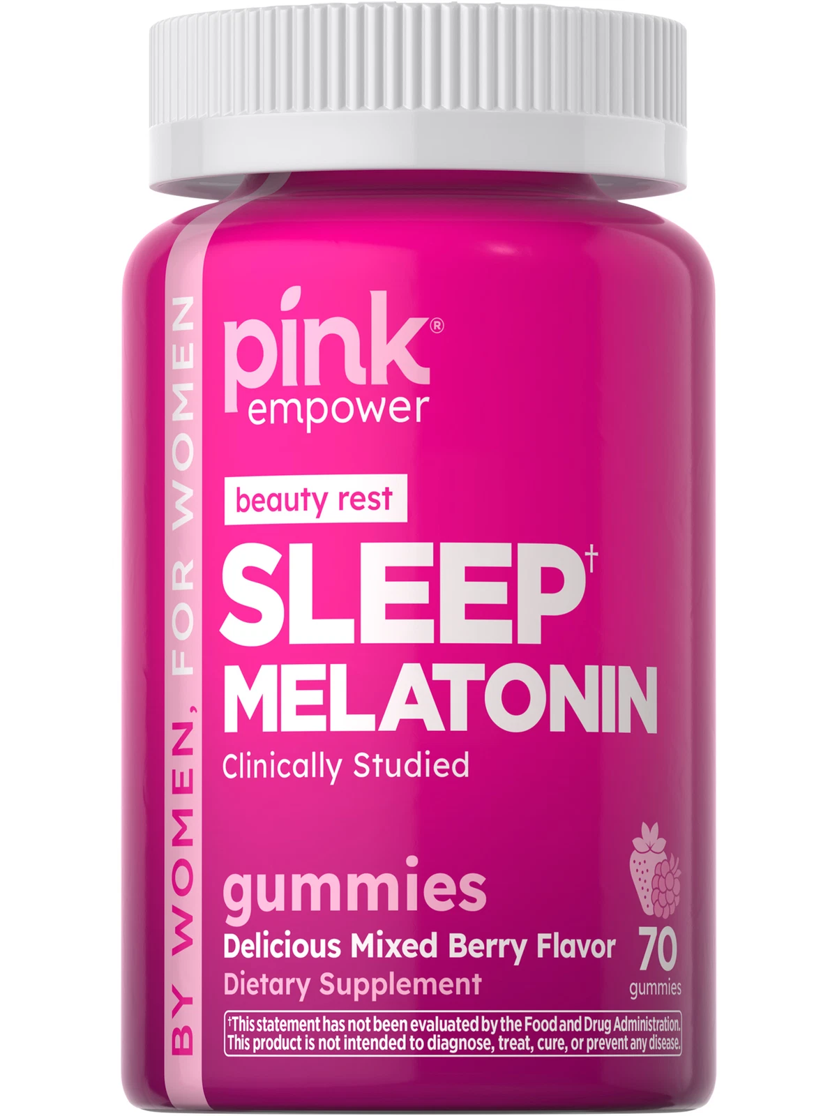 Melatonin 10mg Gummies | 70 Count | Vegan, Non-GMO & Gluten Free | by PINK