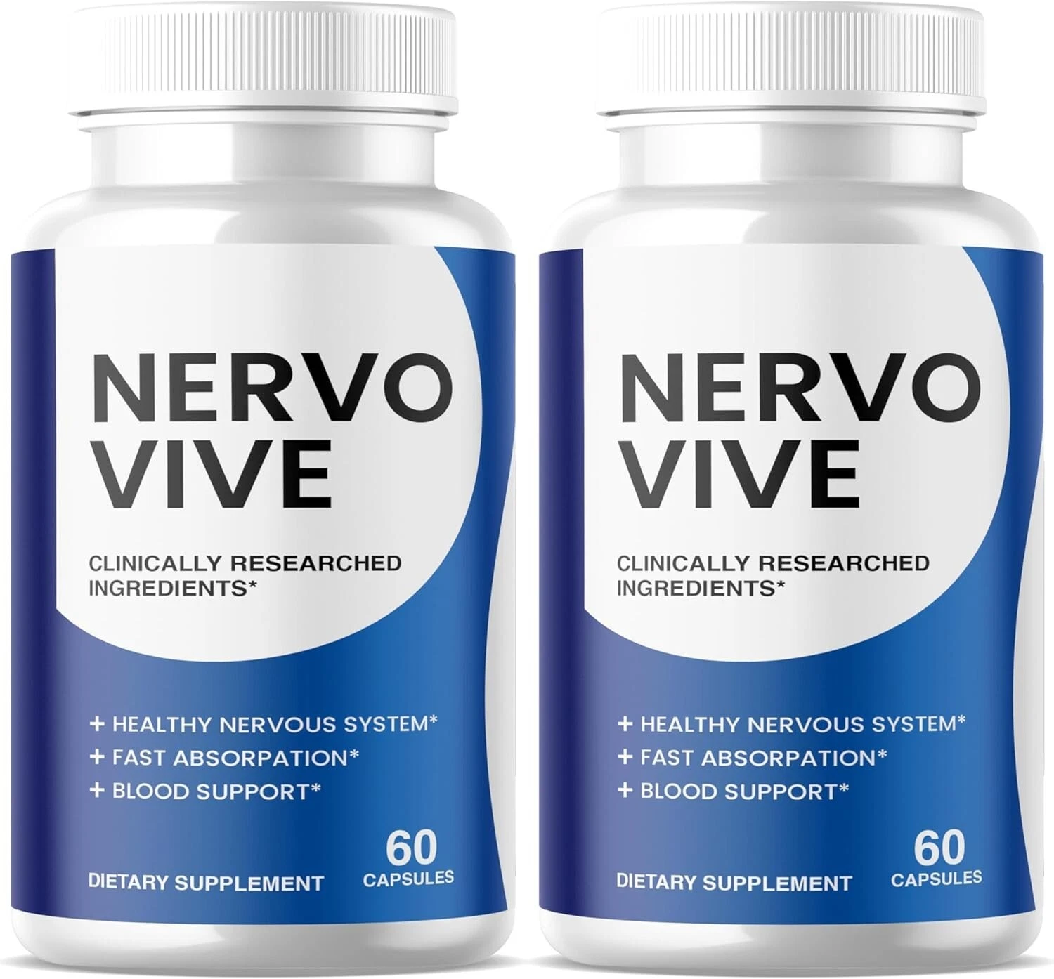 Nervo Vive Fast Absorption Blood Support Dietary Supplement (120 Capsule) 2-Pack
