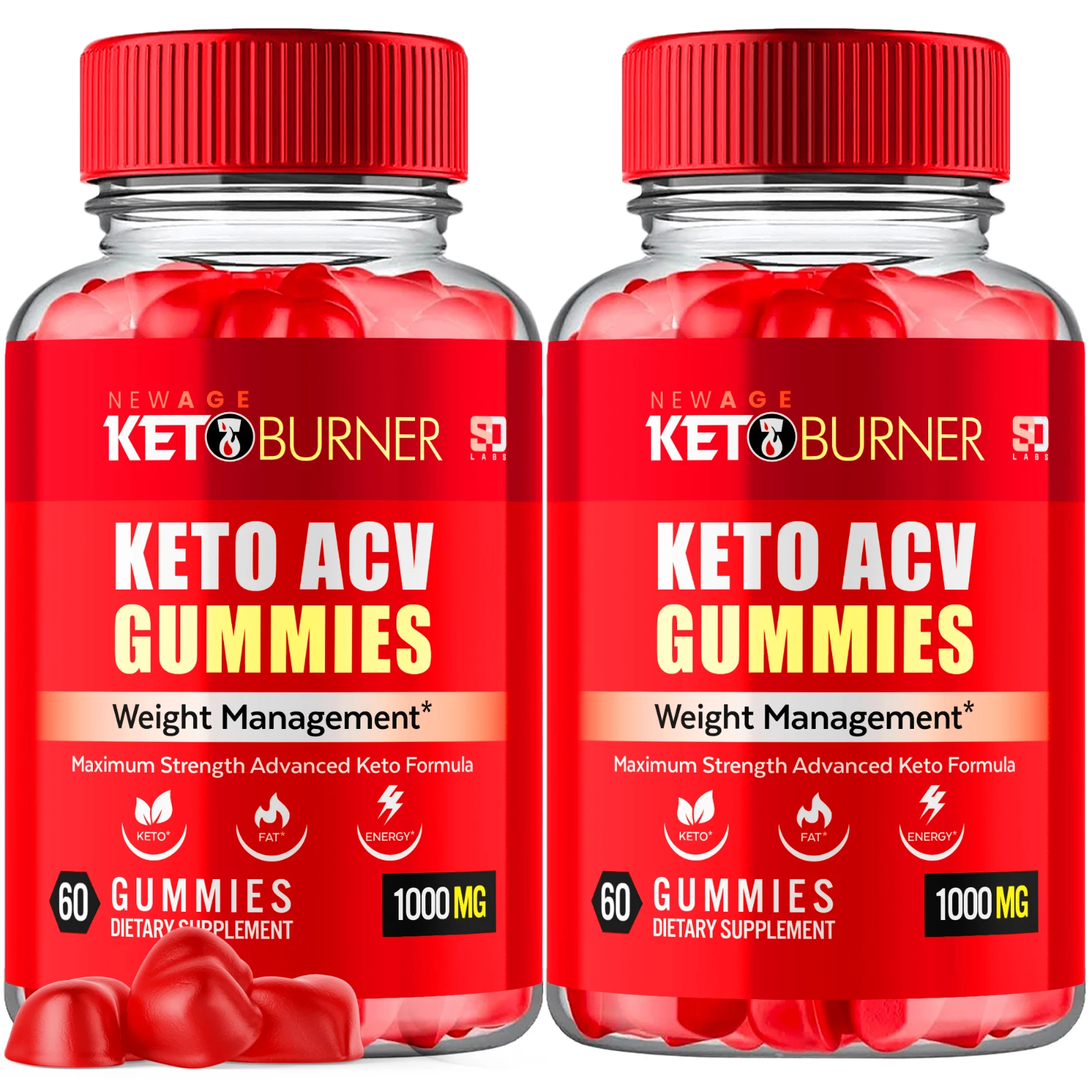 Keto Burner Keto ACV Gummies Advanced Formula for Weight Management (2 Pack)