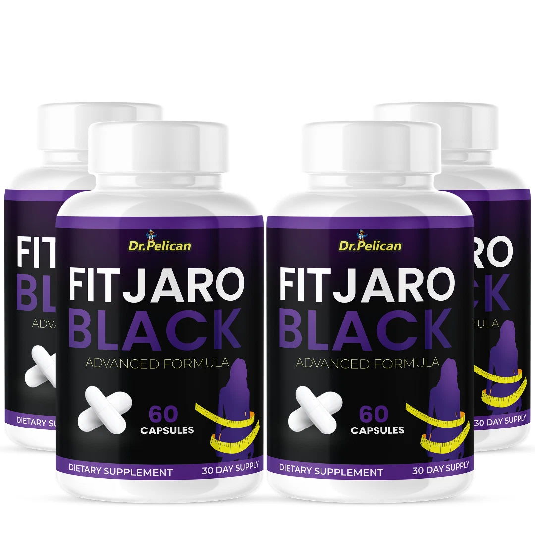 FitJaro Black- Healthy Dieting & Weight Support- 4 Bottles- 240 Capsules
