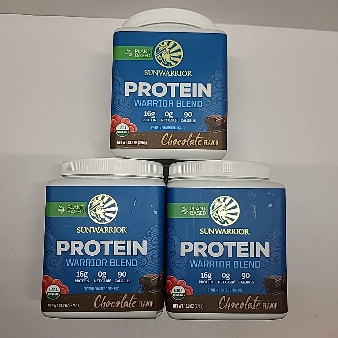 Sun Warrior Protein - Chocolate - Lot of 3 - Free Shipping
