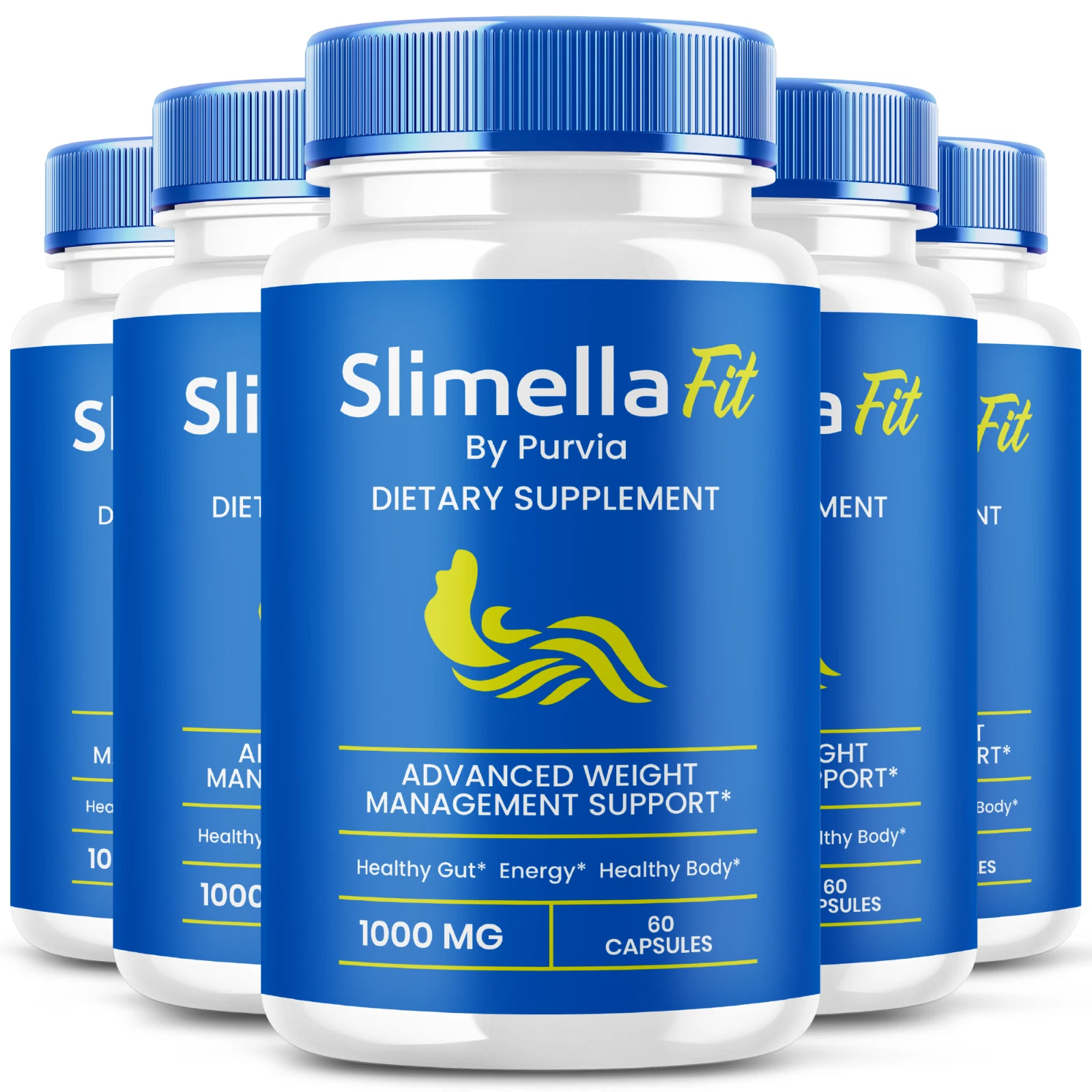 Slimella Fit Pills Support Capsules Official Advanced Formula Wellness (5 Pack)