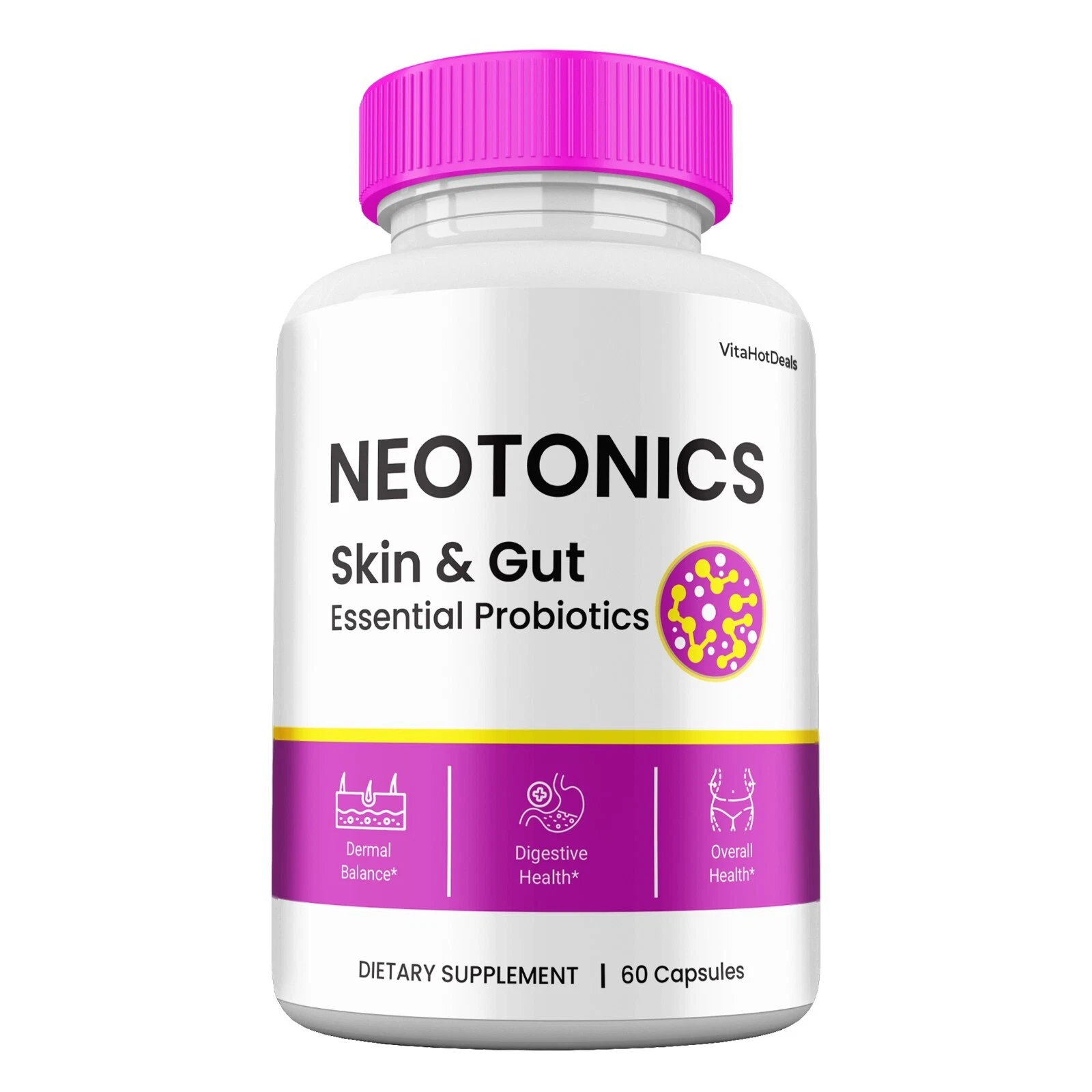 Neotonics Capsules for Gut and Skin Health, Neotonics Supplement (1 Pack)