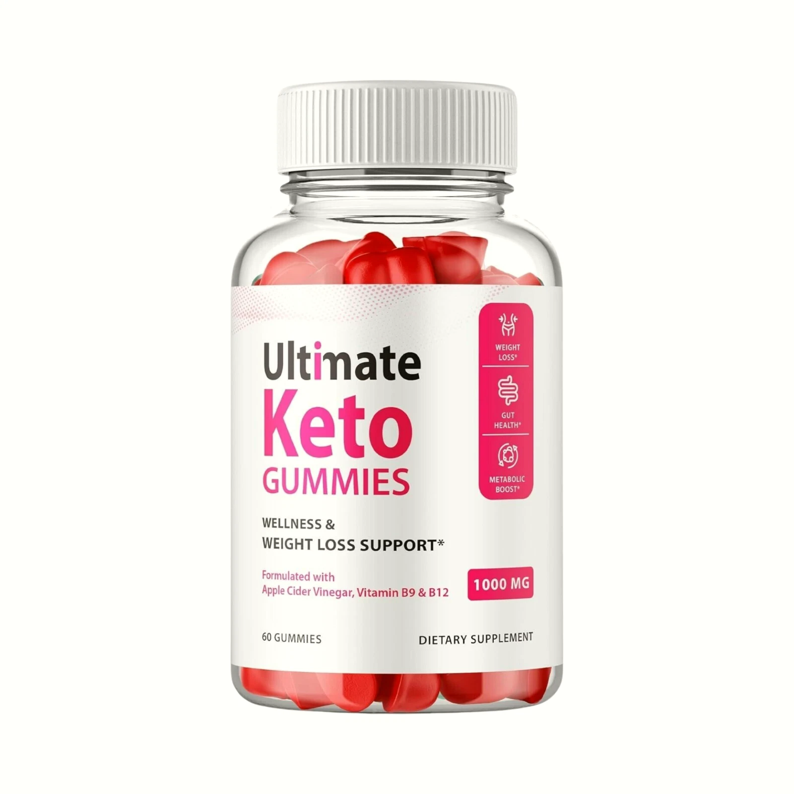Ultimate Keto Gummies - Ultimate Keto ACV Gummies Weight Loss-60 Gummies