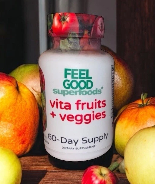 FeelGood Superfoods Vita Fruits + Veggies 60 Day Supply Exp 10/2025
