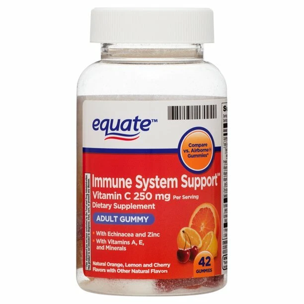 Equate Immune Support Vitamin C Adult Gummies- 250 mg- 42 count