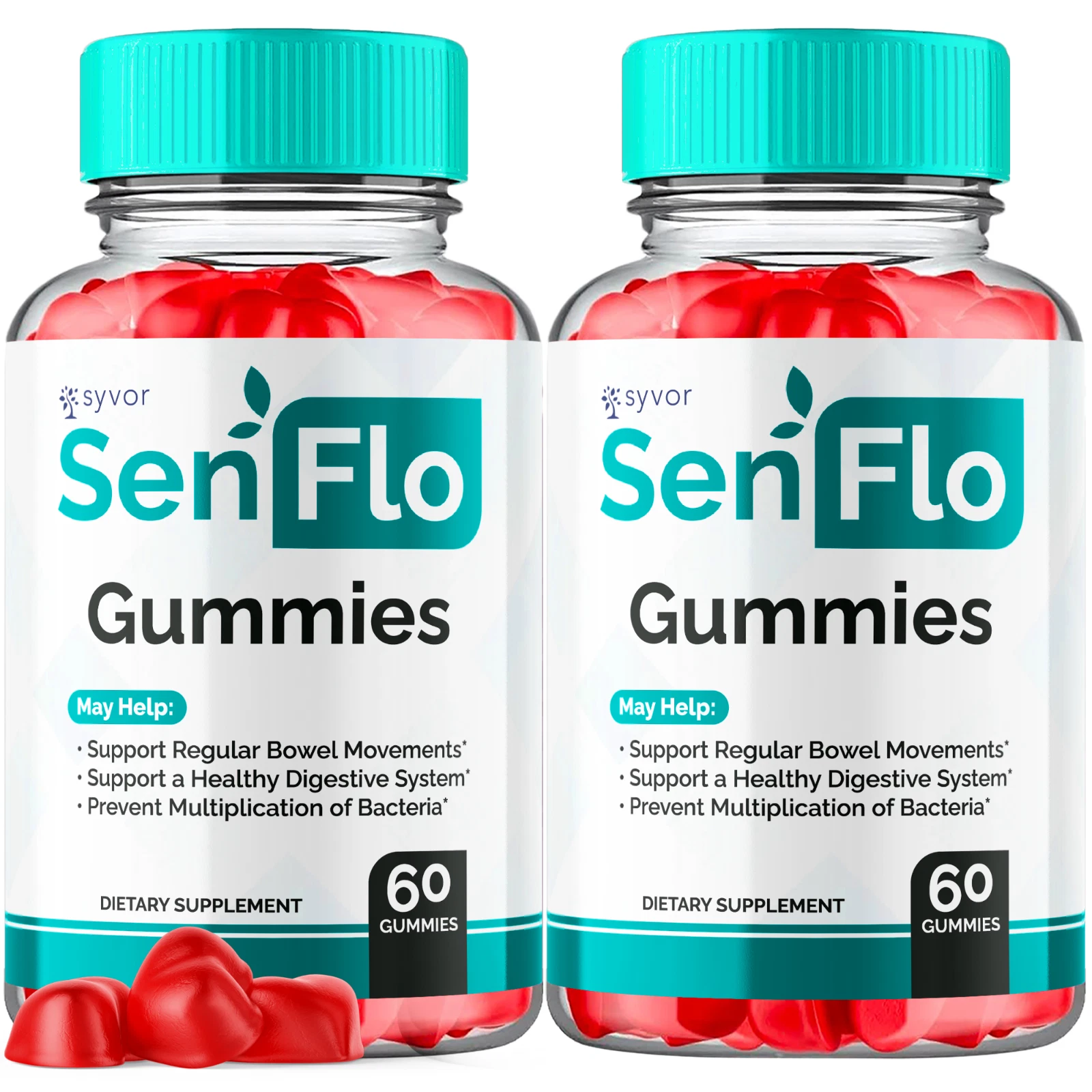 Senflo Digestive Support Gummies Advanced Gut Health Balance Supplement 120 Gums