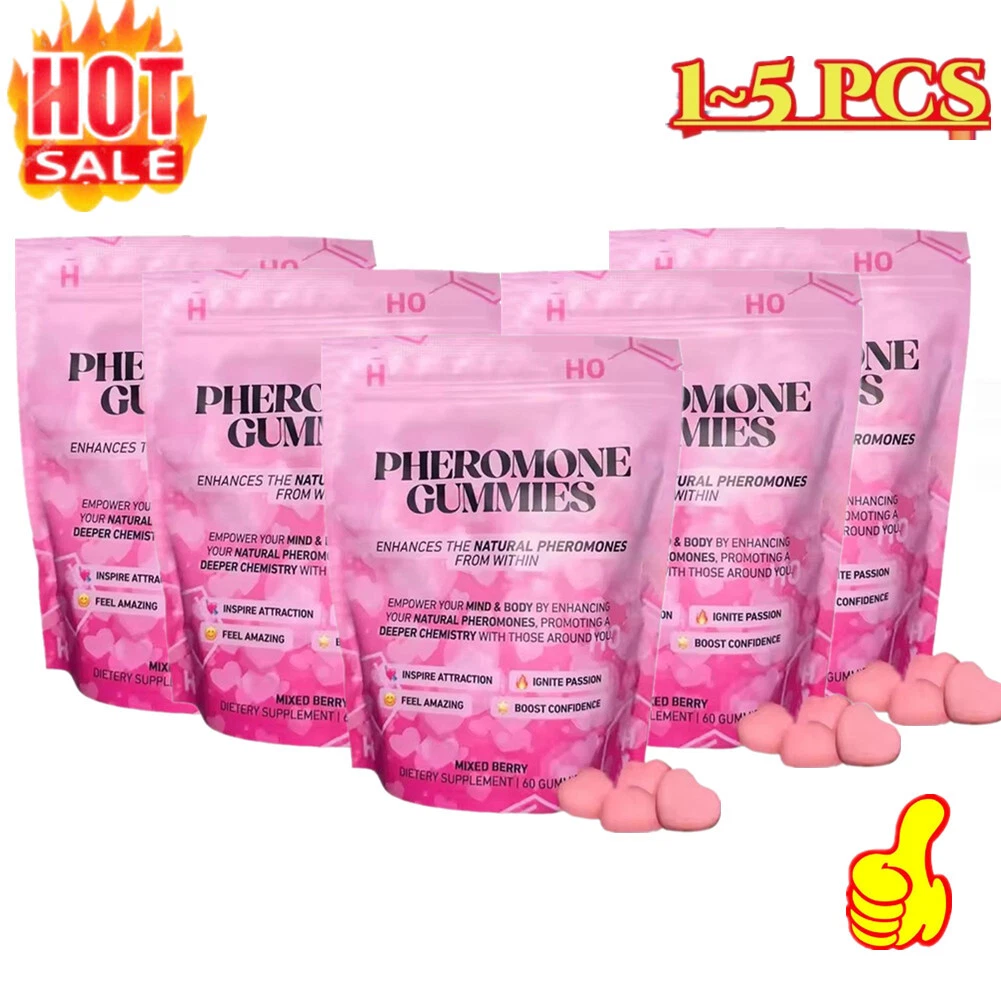 1-5PACK Pheromone Gummies 60 PCS | Help Enhance Personal Charm HOT 2025 N Ew